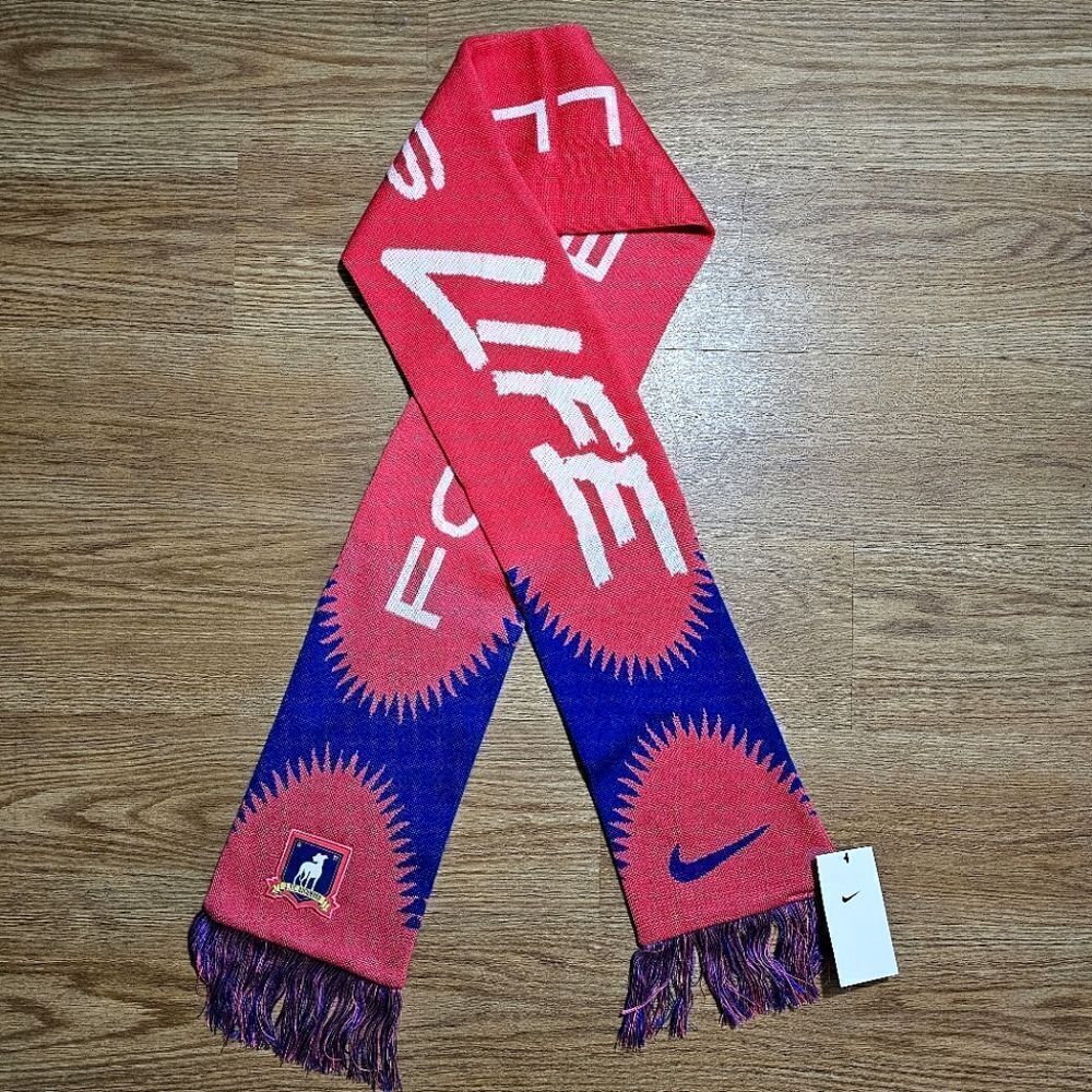 Nike A.F.C. Richmond Ted Lasso Scarf Football Is Life Swoosh Blue Red Logo New
